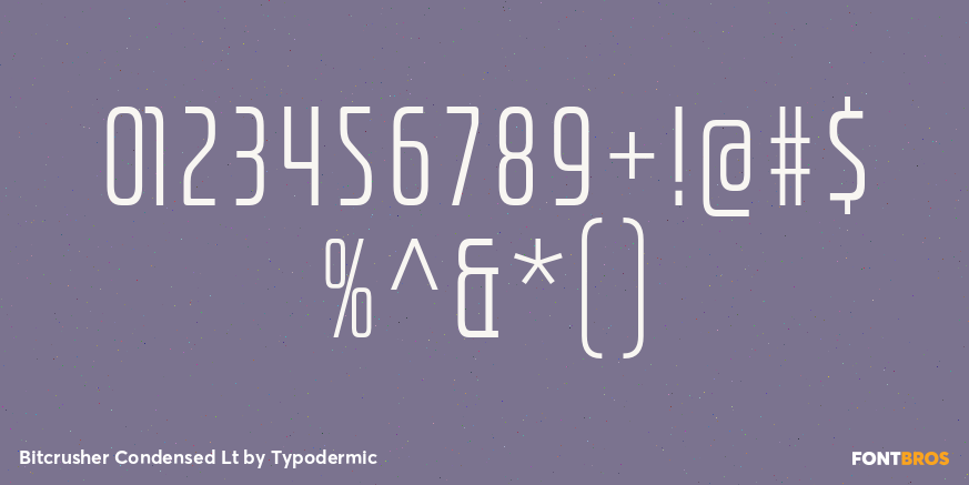 Bitcrusher Condensed Lt Font Poster #4