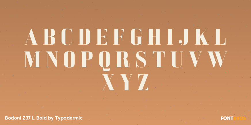 Bodoni Z37 L Bold Font Poster #2