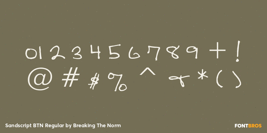 Sandscript BTN Regular Font Poster #4