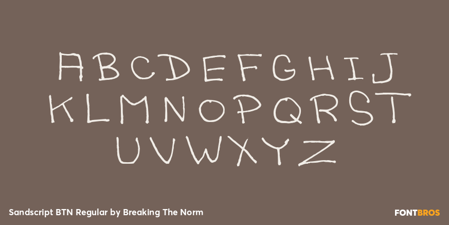 Sandscript BTN Regular Font Poster #1