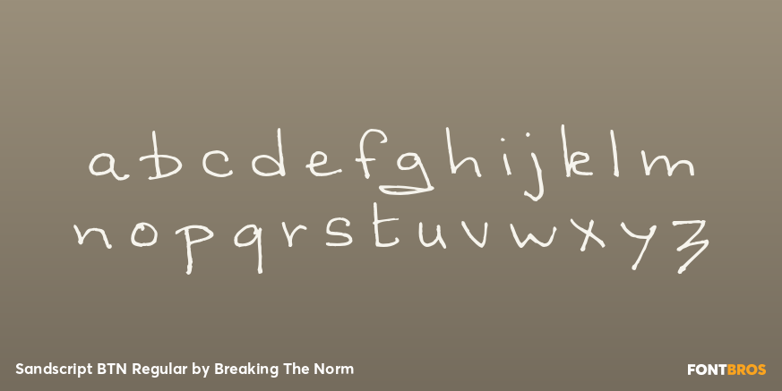 Sandscript BTN Regular Font Poster #1