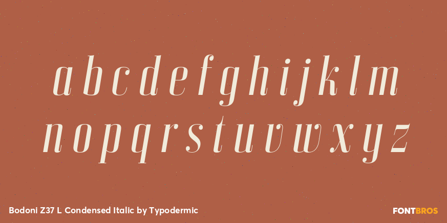 Bodoni Z37 L Condensed Italic Font Poster #3
