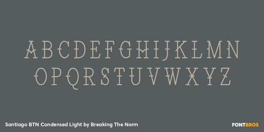 Santiago BTN Condensed Light Font Poster #1