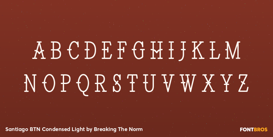 Santiago BTN Condensed Light Font Poster #1