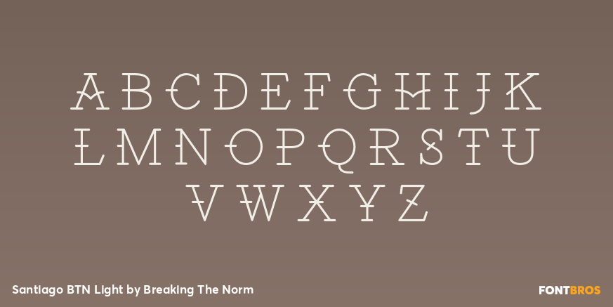 Santiago BTN Light Font Poster #2