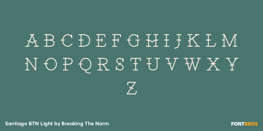 Santiago BTN Light Font Poster #3