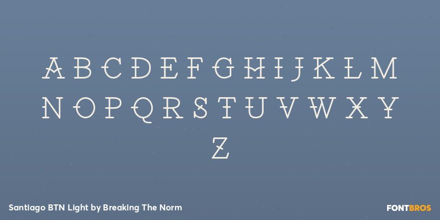 Santiago BTN Light Font Poster #1