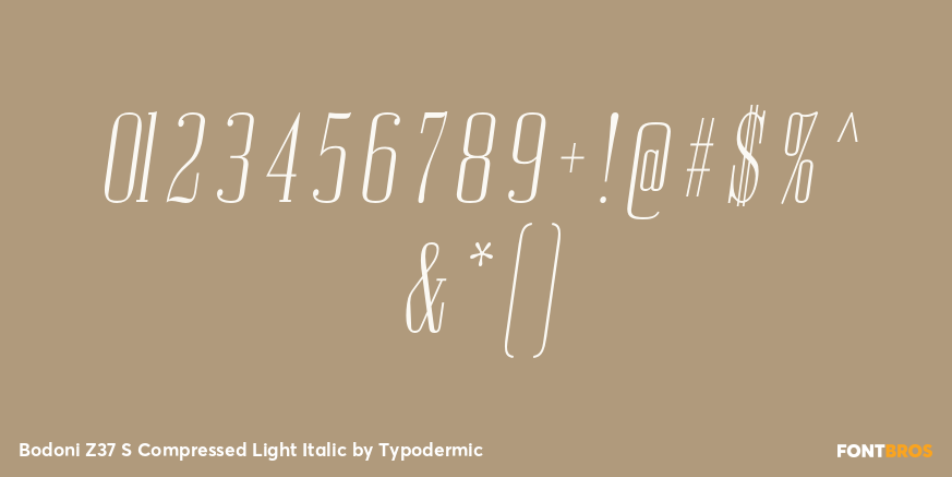 Bodoni Z37 S Compressed Light Italic Font Poster #4