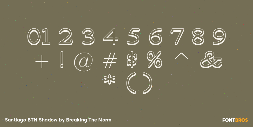 Santiago BTN Shadow Font Poster #1