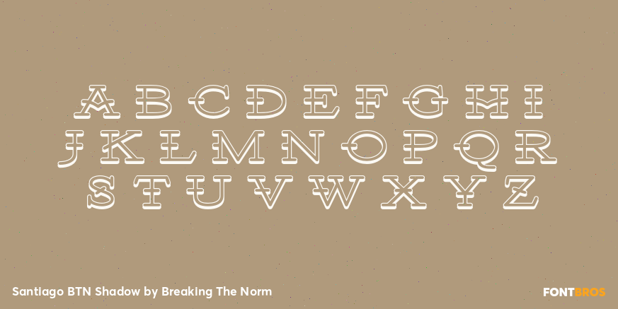 Santiago BTN Shadow Font Poster #2
