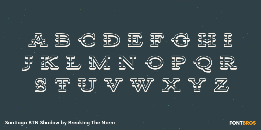 Santiago BTN Shadow Font Poster #3
