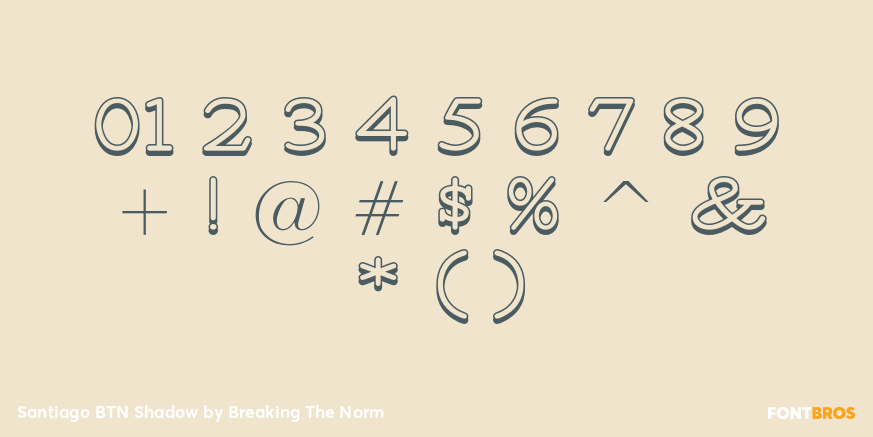 Santiago BTN Shadow Font Poster #4
