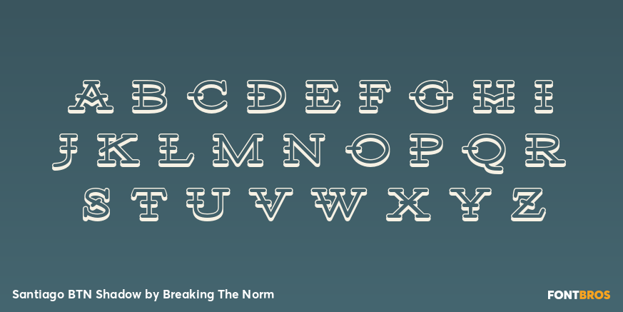 Santiago BTN Shadow Font Poster #1