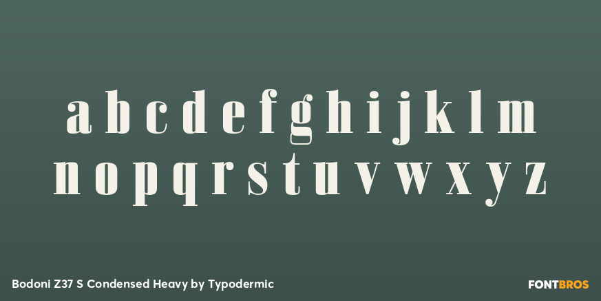 Bodoni Z37 S Condensed Heavy Font Poster #3