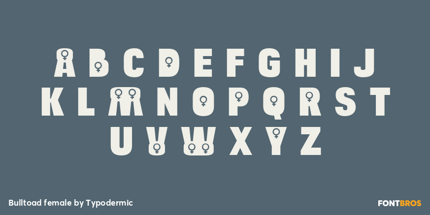 Bulltoad female Font Poster #2