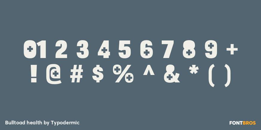 Bulltoad health Font Poster #4