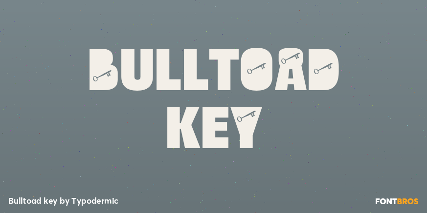 Bulltoad key Font Poster #1