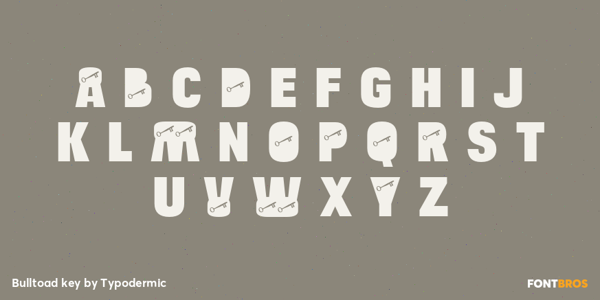 Bulltoad key Font Poster #2