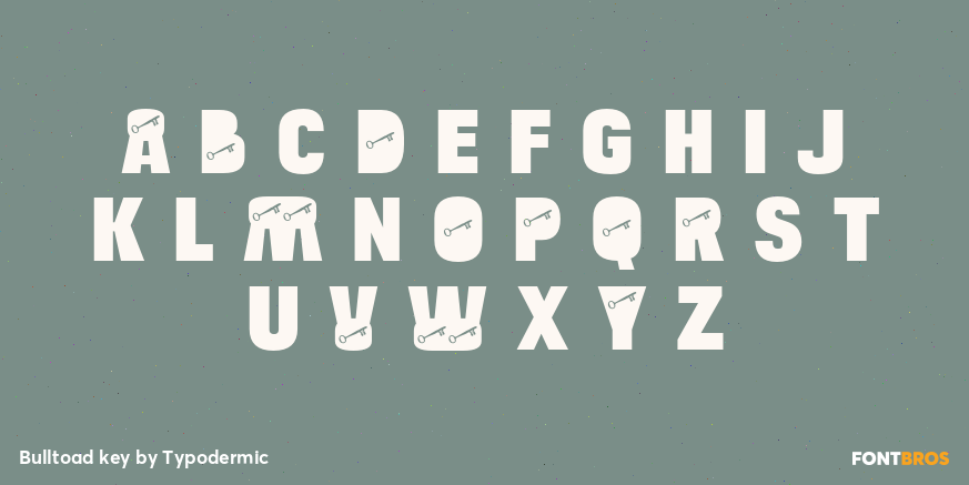 Bulltoad key Font Poster #3