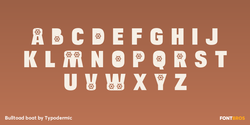 Bulltoad boat Font Poster #2