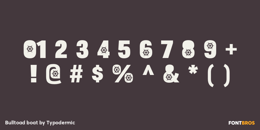 Bulltoad boat Font Poster #4