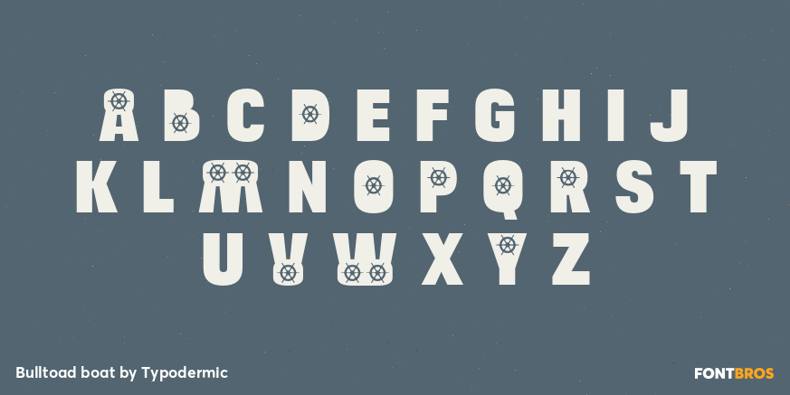 Bulltoad boat Font Poster #1