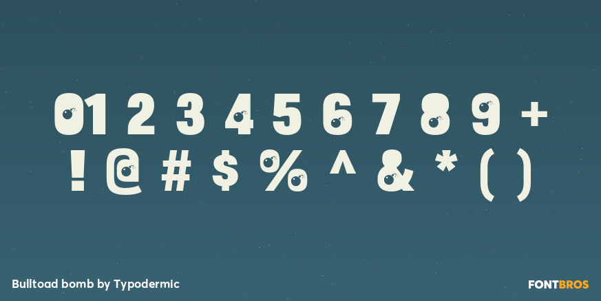 Bulltoad bomb Font Poster #1