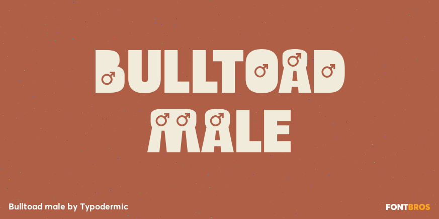 Bulltoad male Font Poster #1