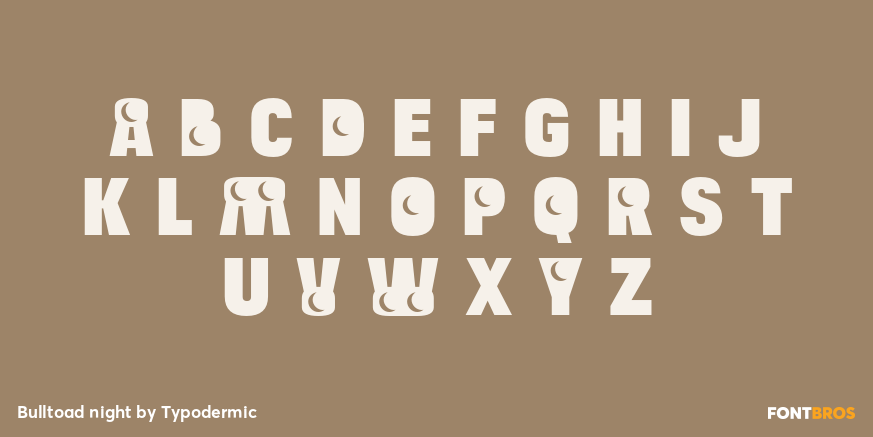 Bulltoad night Font Poster #3