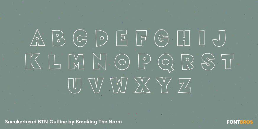 Sneakerhead BTN Outline Font Poster #2