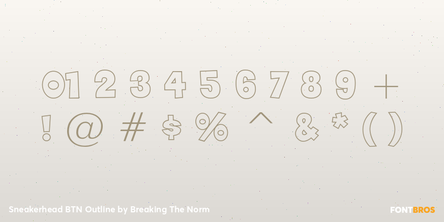 Sneakerhead BTN Outline Font Poster #4