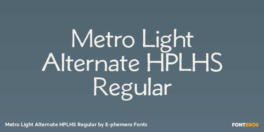 Metro Light Alternate HPLHS Regular Poster