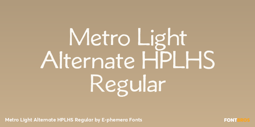 Metro Light Alternate HPLHS Regular Poster