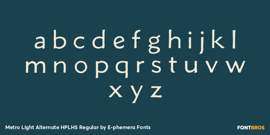 Metro Light Alternate HPLHS Regular Font Poster #3
