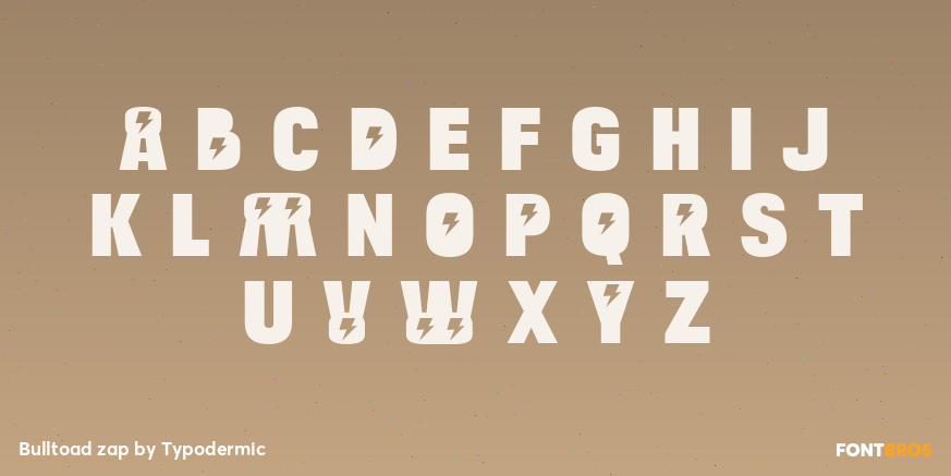 Bulltoad zap Font Poster #2
