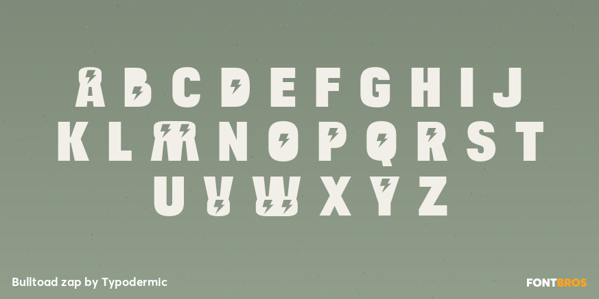 Bulltoad zap Font Poster #3