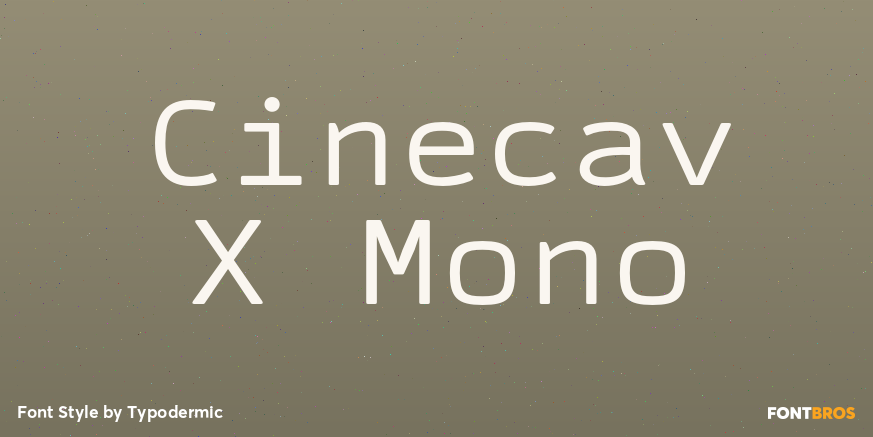 Cinecav X Mono Font Poster #1