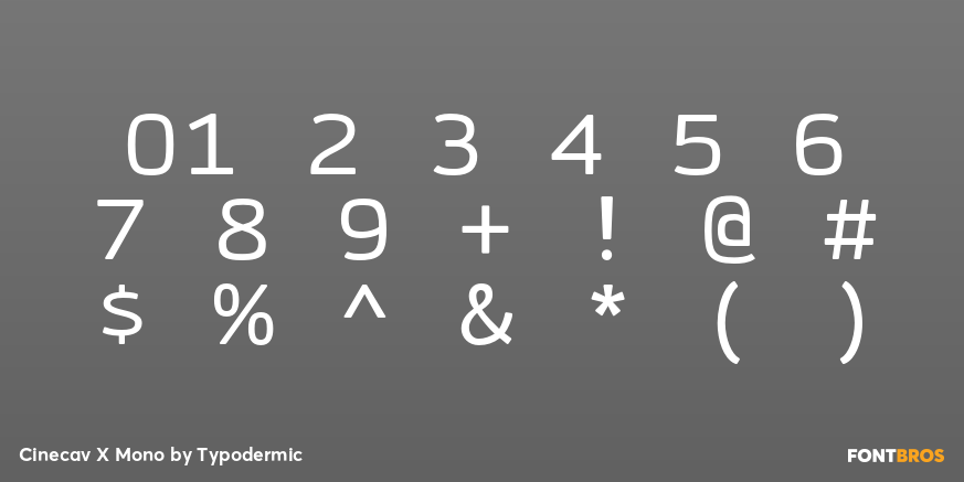 Cinecav X Mono Font Poster #4