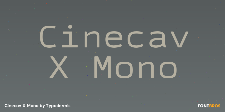 Cinecav X Mono Font Poster #1
