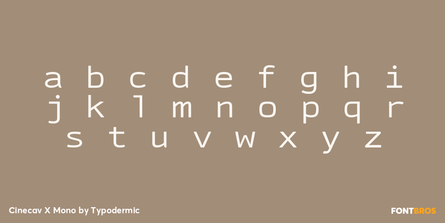 Cinecav X Mono Font Poster #3