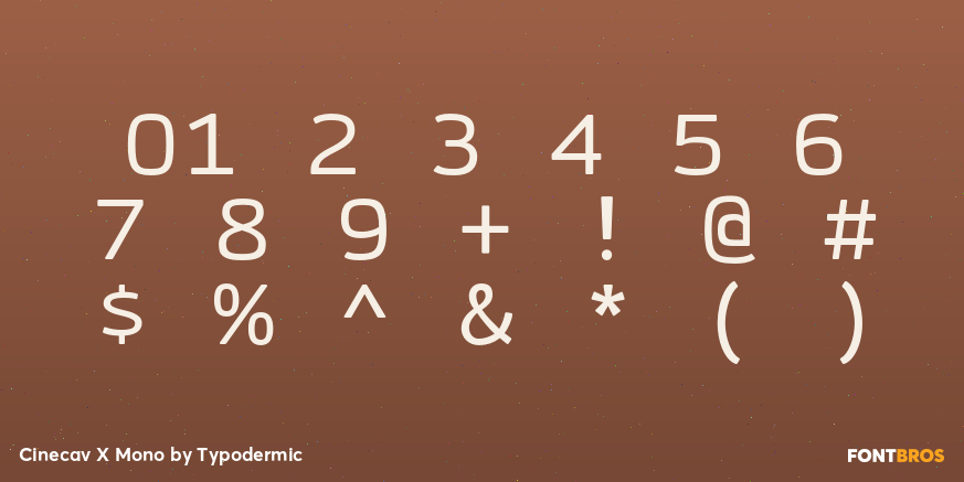 Cinecav X Mono Font Poster #4