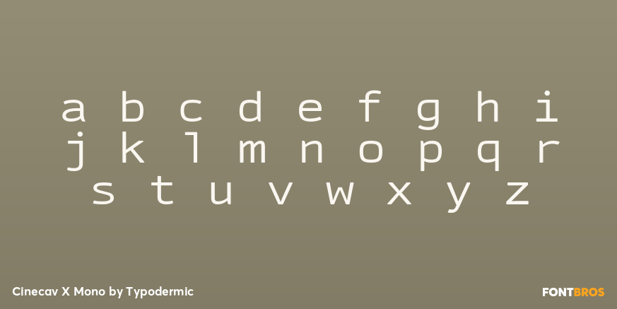 Cinecav X Mono Font Poster #3
