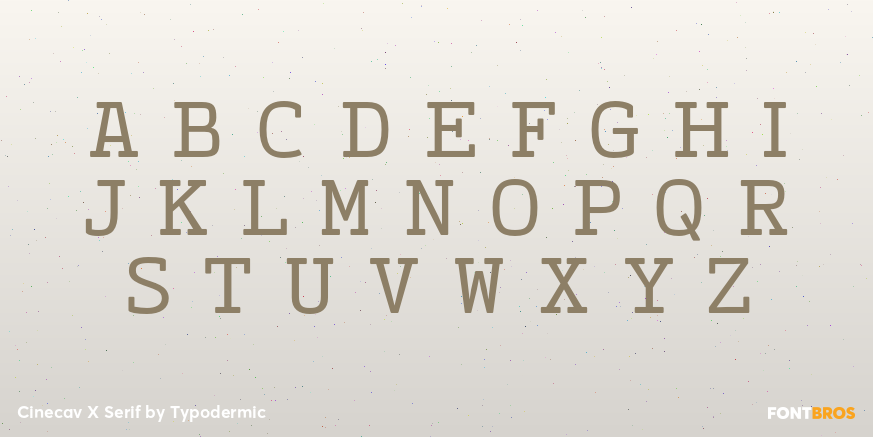 Cinecav X Serif Font Poster #2