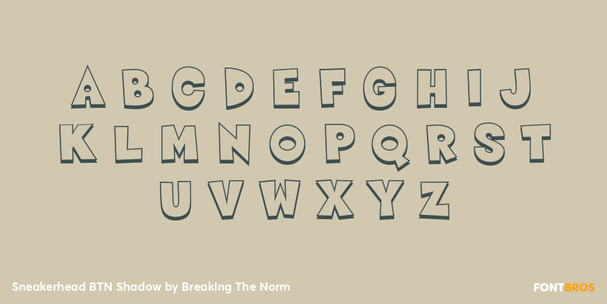 Sneakerhead BTN Shadow Font Poster #2