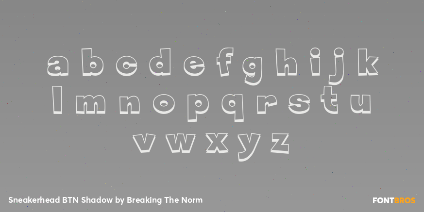 Sneakerhead BTN Shadow Font Poster #3