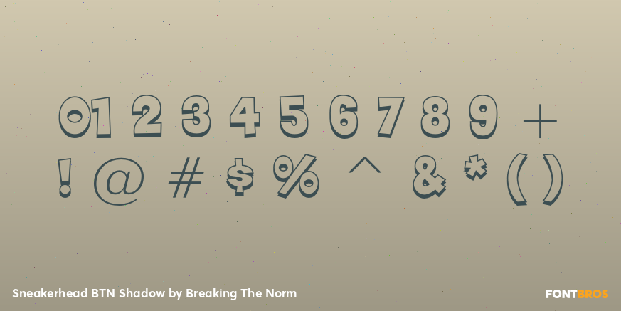 Sneakerhead BTN Shadow Font Poster #4
