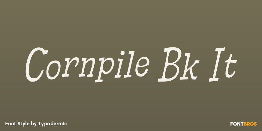Cornpile Bk It Font Poster #1