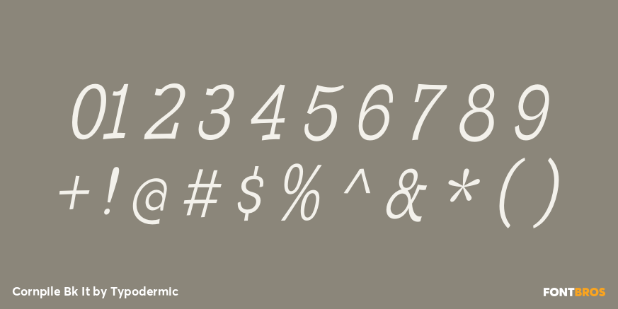 Cornpile Bk It Font Poster #1