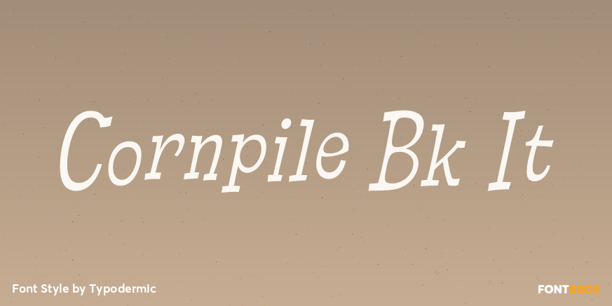 Cornpile Bk It Font Poster #1