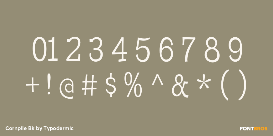 Cornpile Bk Font Poster #1